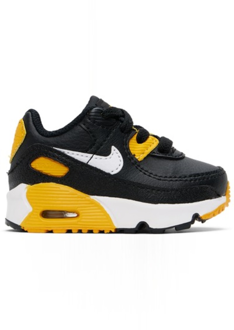Nike Baby Black & Yellow Air Max 90 LTR Sneakers