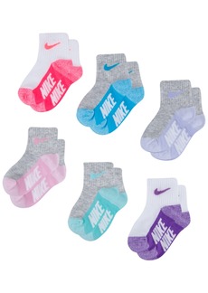 Nike Baby and Toddler Boys or Girls Multi Logo Socks, Pack of 6 - Hyper Pink