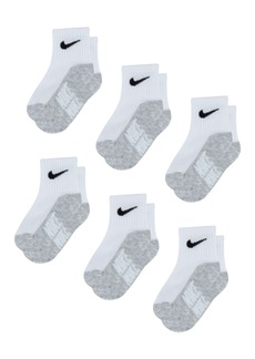 Nike Baby and Toddler Boys or Girls Multi Logo Socks, Pack of 6 - White