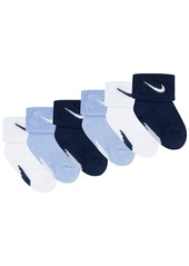 Nike Baby Boys or Baby Girls Multi Logo Socks, Pack of 6 - Pink Foam