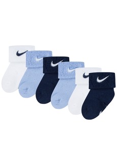 Nike Baby Boys or Baby Girls Multi Logo Socks, Pack of 6 - Cobalt Bliss