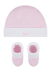 Nike Baby Boys or Baby Girls Swoosh Hat and Booties, 2 Piece Set - Black