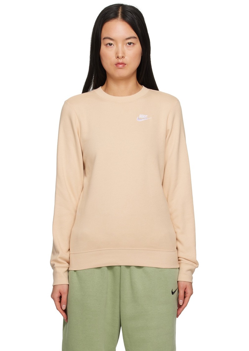 Nike Beige Sportswear Club Sweatshirt