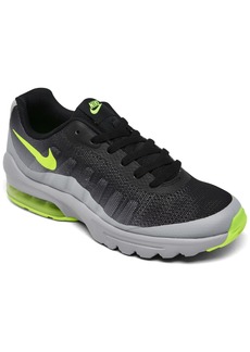 Nike Big Boys Air Max Invigor Running Sneakers from Finish Line - Wolf Gray, Volt, Black