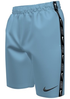 "Nike Big Boys Logo Tape Lap 7"" Volley Swim Shorts - Aquarius Blue"