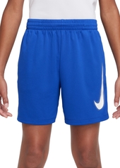 Nike Big Boys Multi Dri-fit Graphic Training Shorts - Game Royal