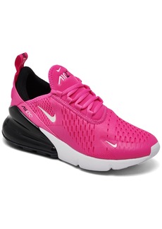 Nike Big Girls' Air Max 270 Casual Sneakers from Finish Line - Pink/White