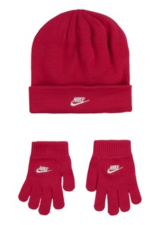 Nike Big Girls Club Beanie and Gloves Set - Rush Pink