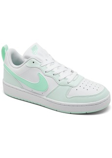 Nike Big Girls Court Borough Low Recraft Casual Sneakers from Finish Line - White, Barely Green, Mint