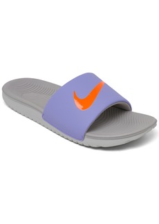 Nike Big Girls Kawa Slide Sandals from Finish Line - Purple, Gray