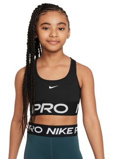 Nike Big Girls Pro Swoosh Dri-fit Sports Bra - Black/white