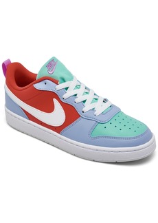 Nike Big Kids Court Borough Low Recraft Casual Sneakers from Finish Line - Cobalt, Red, Emerald, White