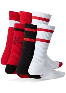 Nike Big Kids Everyday Cushioned Crew Socks, Pack of 6 - Multicolor Red
