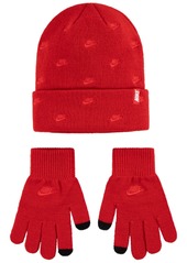 Nike Big Kids Futura Toss Peak Beanie Set - University Red