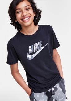 Nike Big Kids Sportswear Cotton Logo Graphic T-Shirt - Black