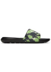 Nike Black & Green Victori One Sandals