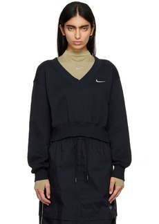 Nike Black Cropped Sweatshirt