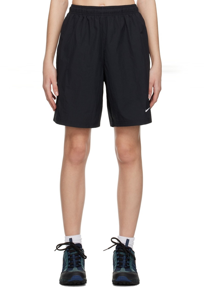 Nike Black Embroidered Shorts