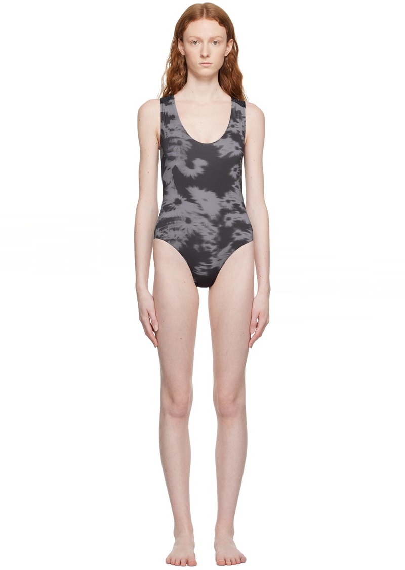 Nike Black Floral One-Piece Swimsuit