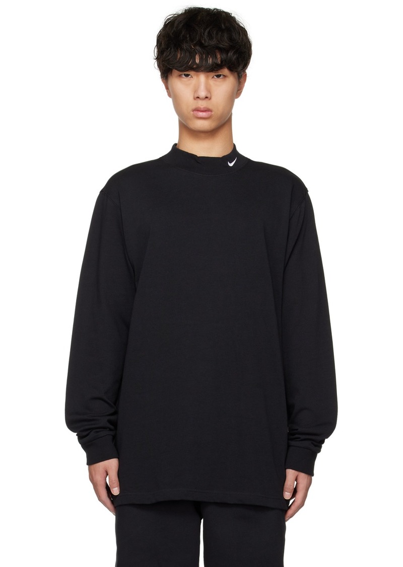 Nike Black Mock Neck Long Sleeve T-Shirt