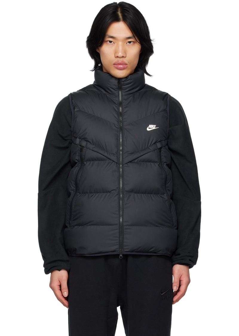 Nike Black Quilted Vest