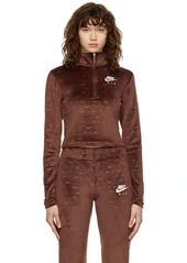 Nike Brown Velour Air Zip Jacket