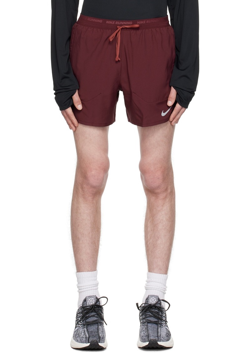 Nike Burgundy Brief-Lined Shorts