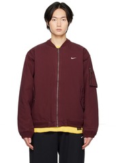 Nike Burgundy Flight Bomber Jacket