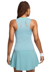 Nike Court Women's Advantage Dri-fit Tennis Tank Top - Denim Turq/green Frost/white