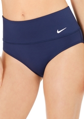 Nike Essential High-Waist Banded Bikini Bottoms - Aquarius Blue