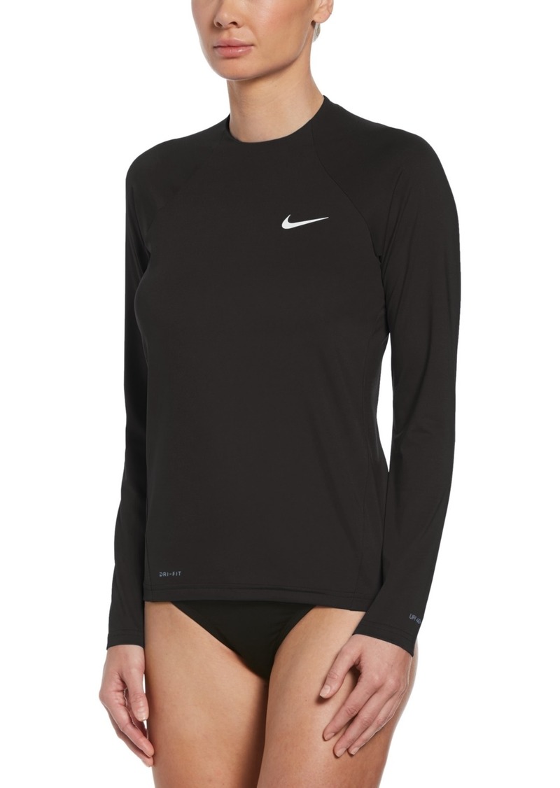 Nike Essential Long-Sleeve Rash Guard - Black