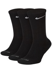 Nike Everyday Plus Cushioned Training Crew Socks 3 Pairs - Multicolor Color/Red