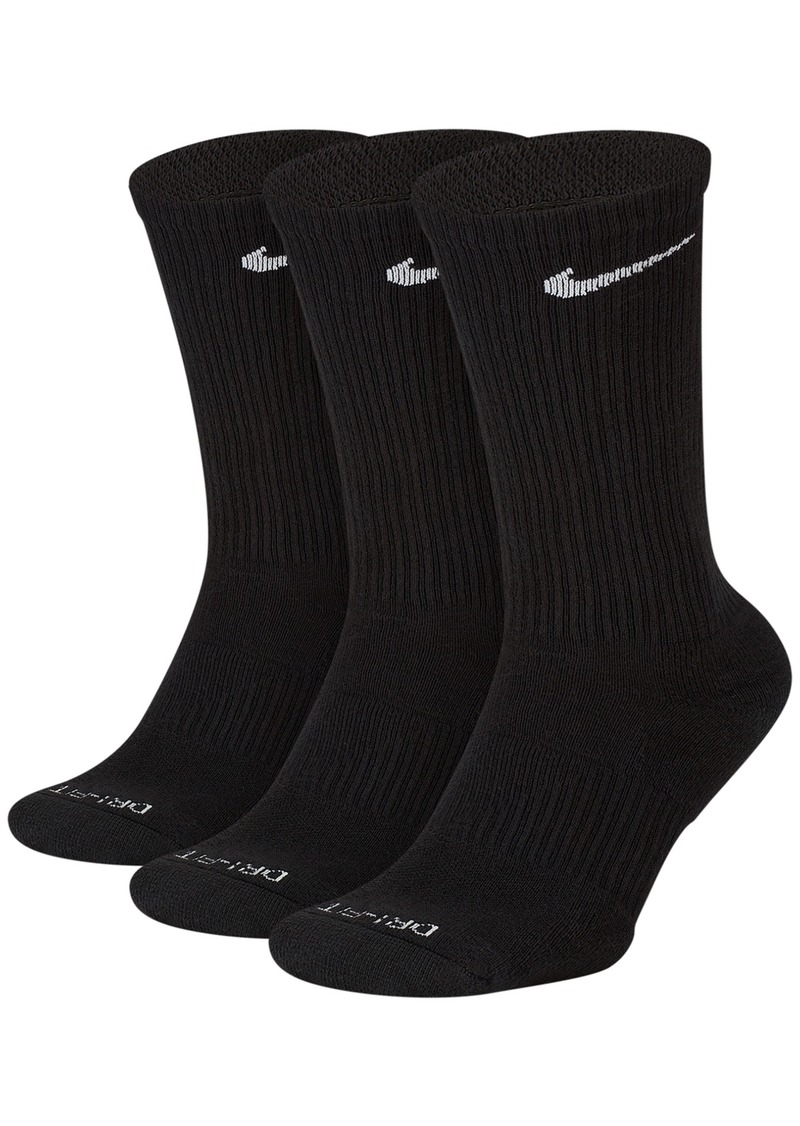 Nike Unisex Everyday Plus Cushioned Training Crew Socks 3 Pairs - Black