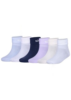 Nike Girls' Fold Over Ankle Socks 6-Pack, Men's, Size 5-7, Blue