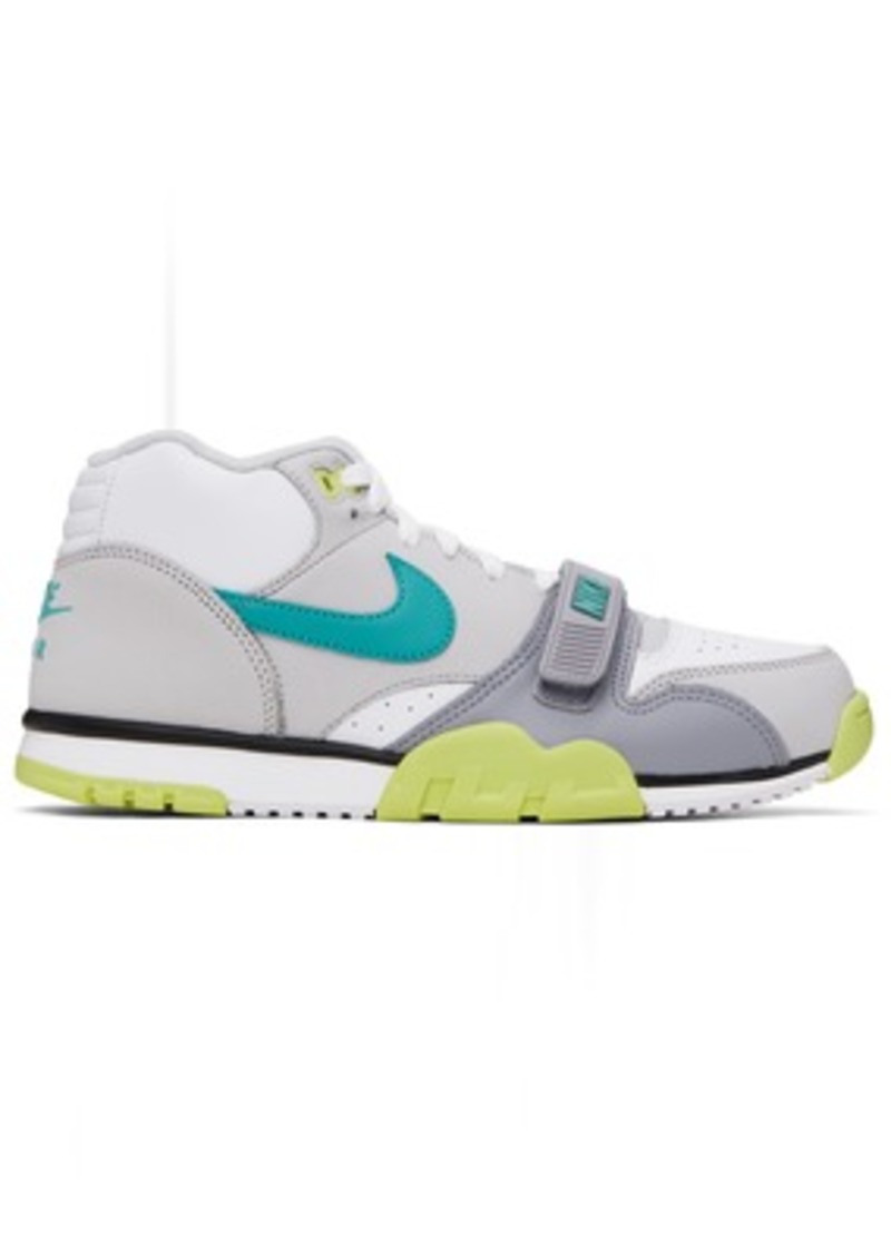 Nike Gray & White Air Trainer 1 Sneakers