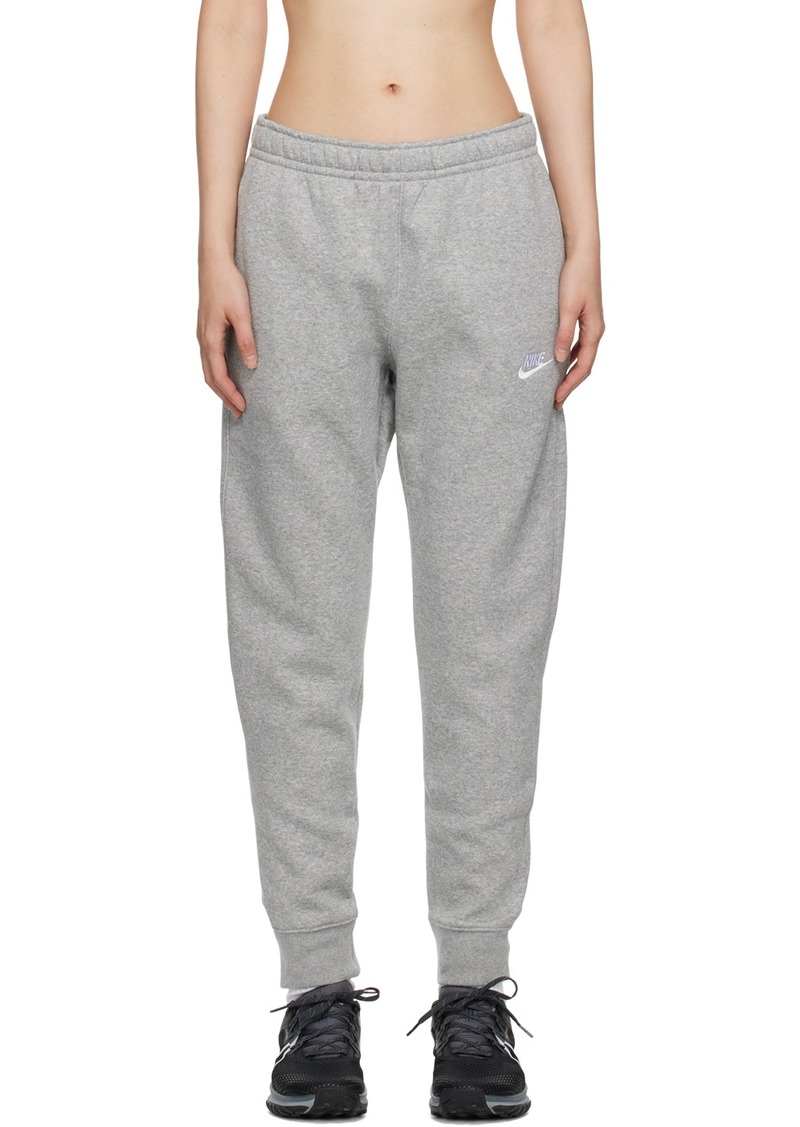 Nike Gray Embroidered Lounge Pants