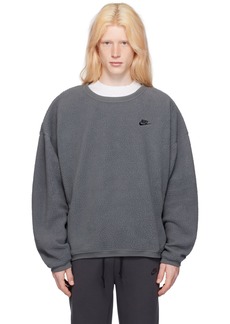 Nike Gray Embroidered Sweater