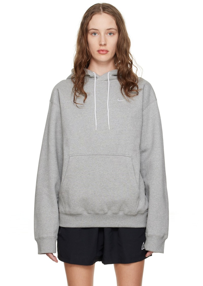 Nike Gray Solo Swoosh Hoodie