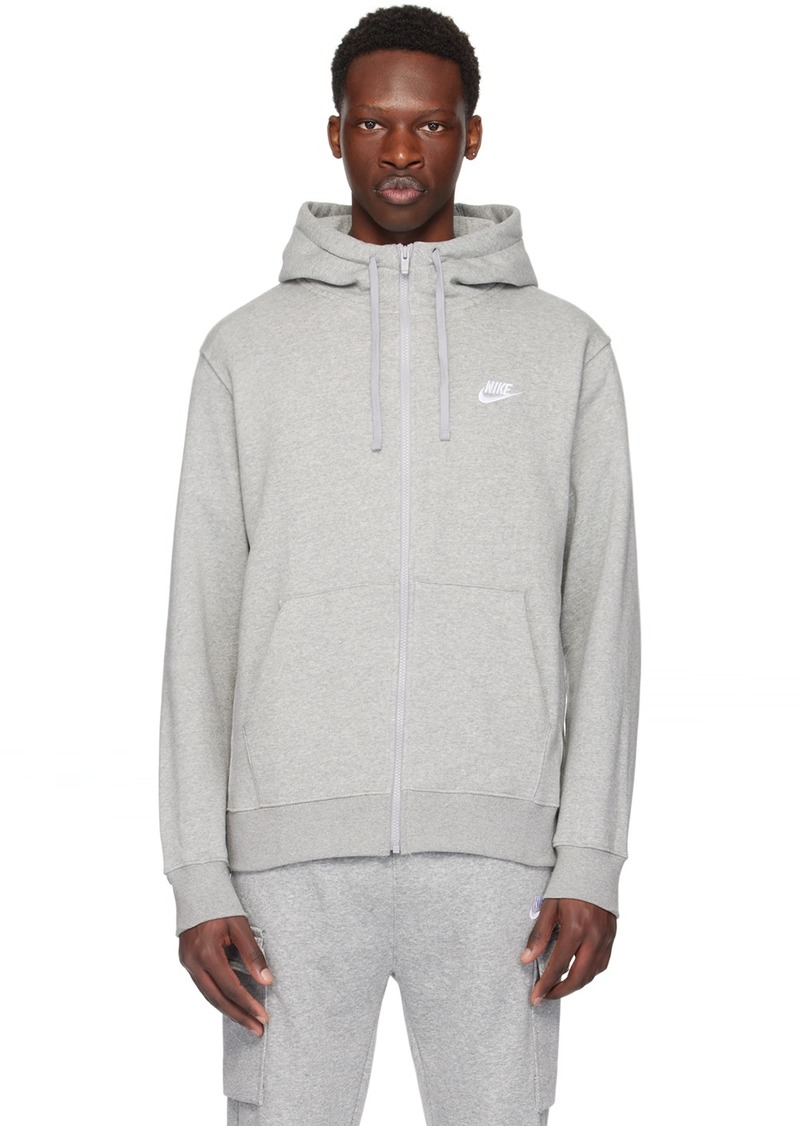 Nike Gray Zip Hoodie