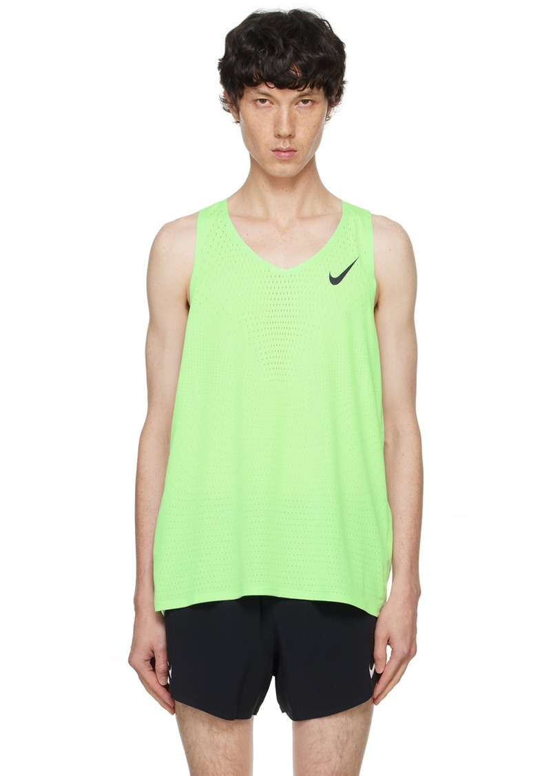 Nike Green AeroSwift Dri-FIT ADV Running Tank Top