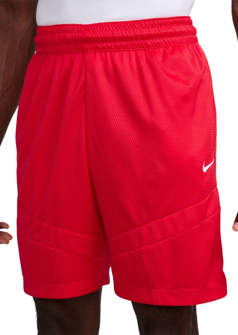 "Nike Icon Men's Dri-fit Drawstring 8"" Basketball Shorts - University Red/white"
