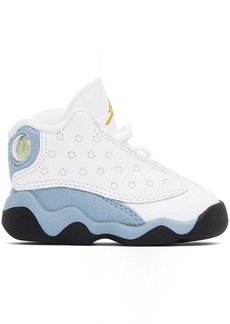 Nike Jordan Baby White & Blue Jordan 13 Retro Sneakers