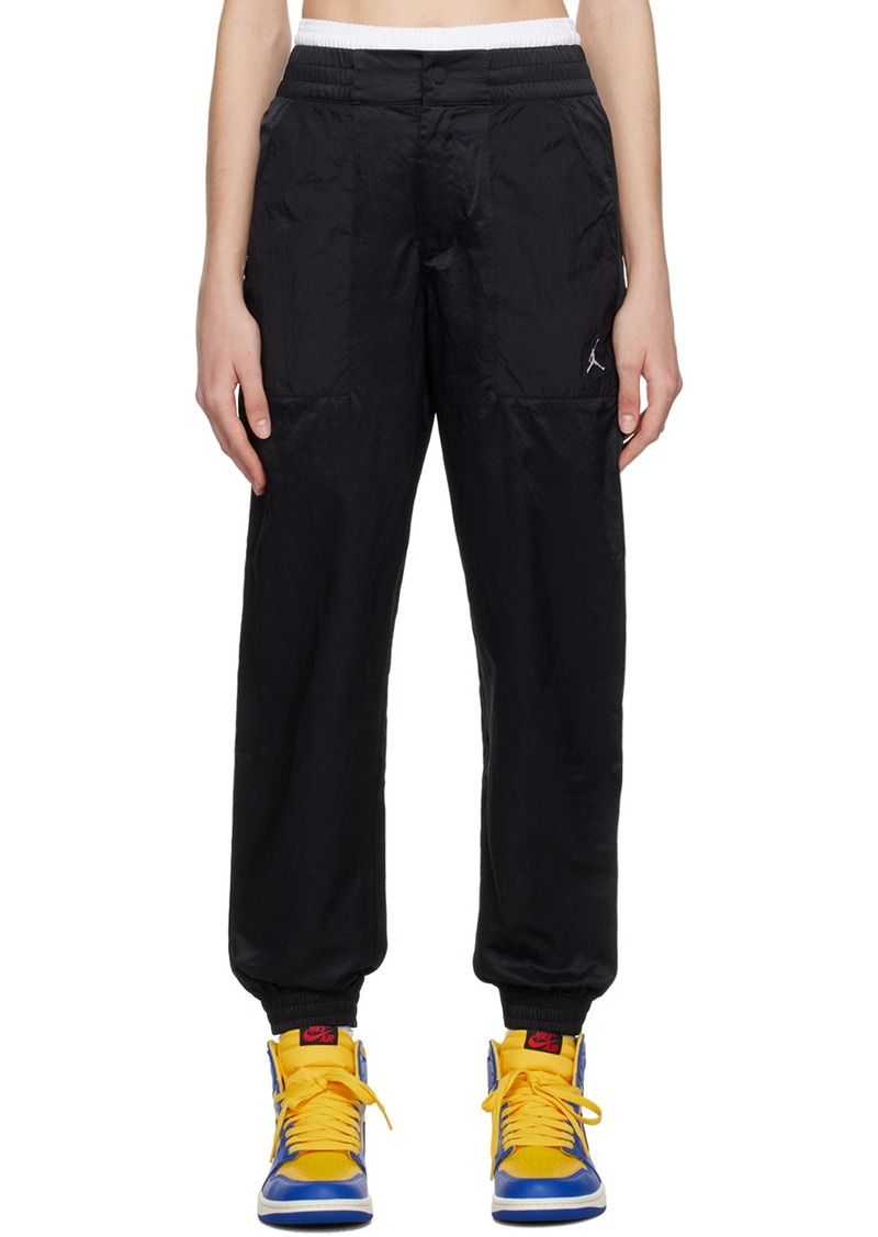 Nike Jordan Black Embroidered Lounge Pants