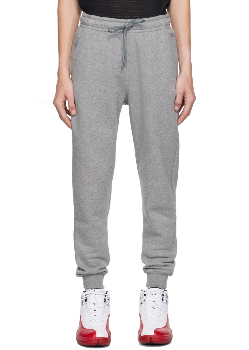 Nike Jordan Gray Embroidered Sweatpants