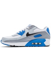 Nike Big Kid's Air Max 90 Ltr Casual Sneakers from Finish Line - White/Blue
