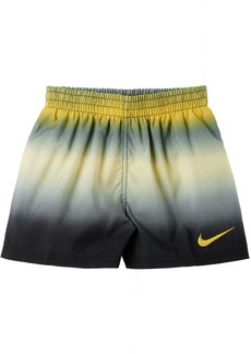 Nike Kids Black & Yellow Striped Big Kids Swim Shorts
