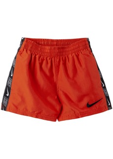 Nike Kids Red Embroidered Big Kids Swim Shorts
