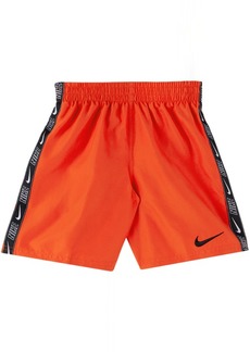 Nike Kids Red Embroidered Little Kids Swim Shorts