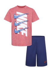 Nike Little Boys 2 Piece Icon T-shirt and Shorts Set