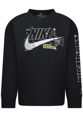 Nike Little Boys Future Utility Graphic Long-Sleeve T-Shirt - 023Black